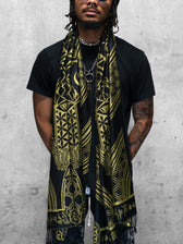 MANTRA • GOLD • Reversible Festival Shawl/Scarf Shawls 
