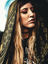 MANTRA • GOLD • Reversible Festival Shawl/Scarf Shawls 