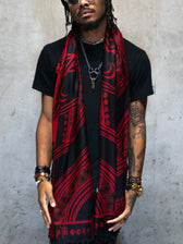 MANTRA • CRIMSON • Reversible Festival Shawl/Scarf Shawls 