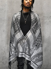 MANTRA • SILVER • Reversible Festival Shawl/Scarf Shawls 