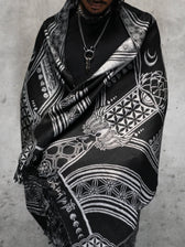 MANTRA • SILVER • Reversible Festival Shawl/Scarf Shawls 