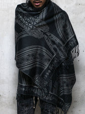 MANTRA • SMOKE • Reversible Festival Shawl/Scarf Shawls 