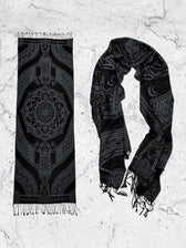 MANTRA • SMOKE • Reversible Festival Shawl/Scarf Shawls 