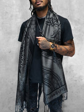 MANTRA • SMOKE • Reversible Festival Shawl/Scarf Shawls 