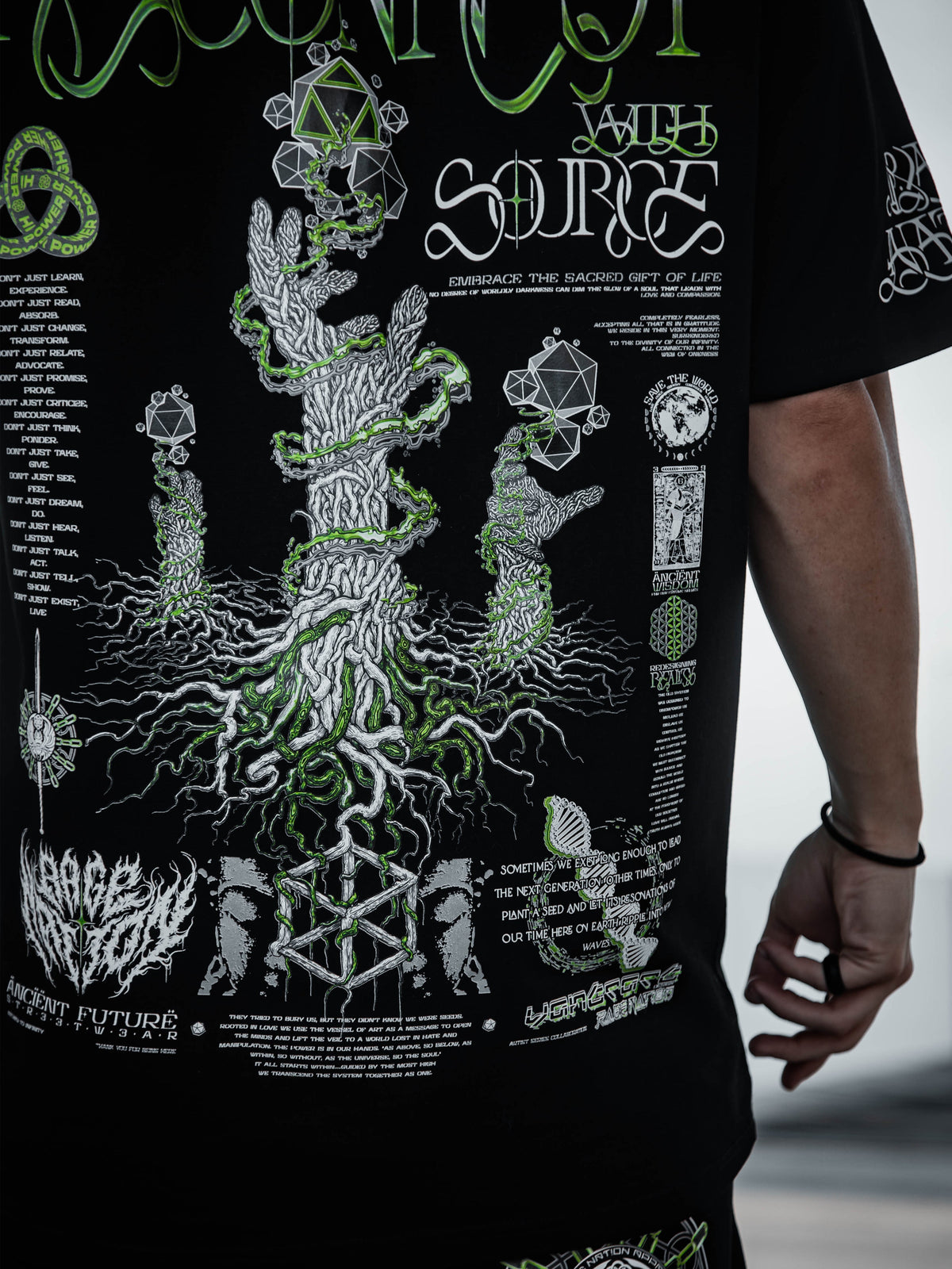 RECONNECT w/ SOURCE V2 ✦ NEON • Premium T-Shirt T-Shirt 