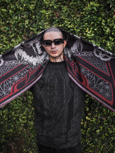 SEEDS OF LIGHT ✦ Crimson Festival Shawl Shawls 