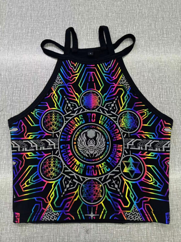 WOUNDS TO WISDOM SPECTRUM ✦ High Neck Crop Top Crop Top 