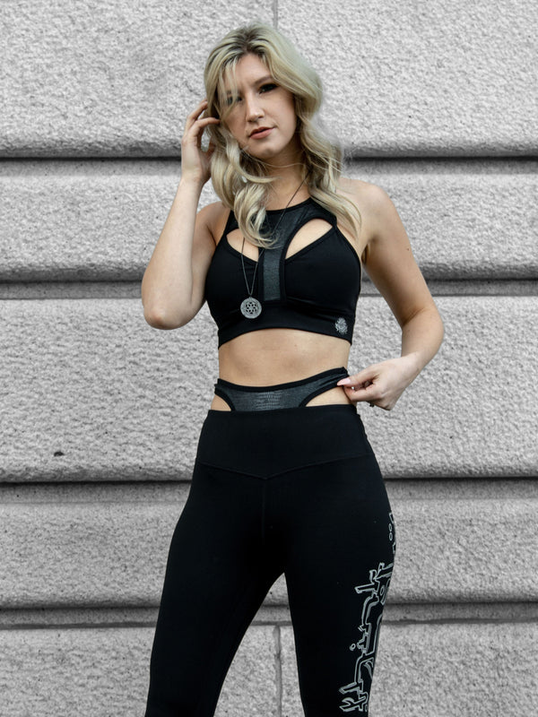 THINK WISELY • LABRADORITE EFFECT • Snakeskin Yoga Pants / Leggings Leggings 