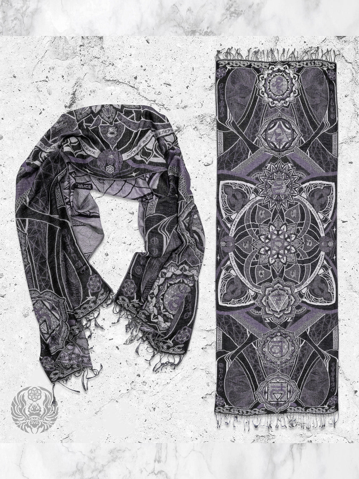 LIMITED EDITION • HARMONY HEALS • ICE PURPLE • Festival Shawl/Scarf Shawl 