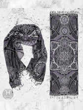 LIMITED EDITION • HARMONY HEALS • ICE PURPLE • Festival Shawl/Scarf Shawl 
