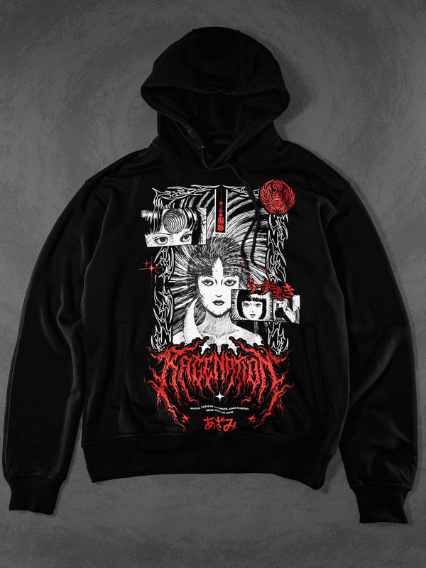 OFFICIAL UZUMAKI ✦ AZAMI'S CURSE ✦ BLACK/RED ✦ Collectible Hoodie Hoodie 