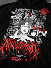 OFFICIAL UZUMAKI ✦ AZAMI'S CURSE ✦ BLACK/RED ✦ Collectible Hoodie Hoodie 