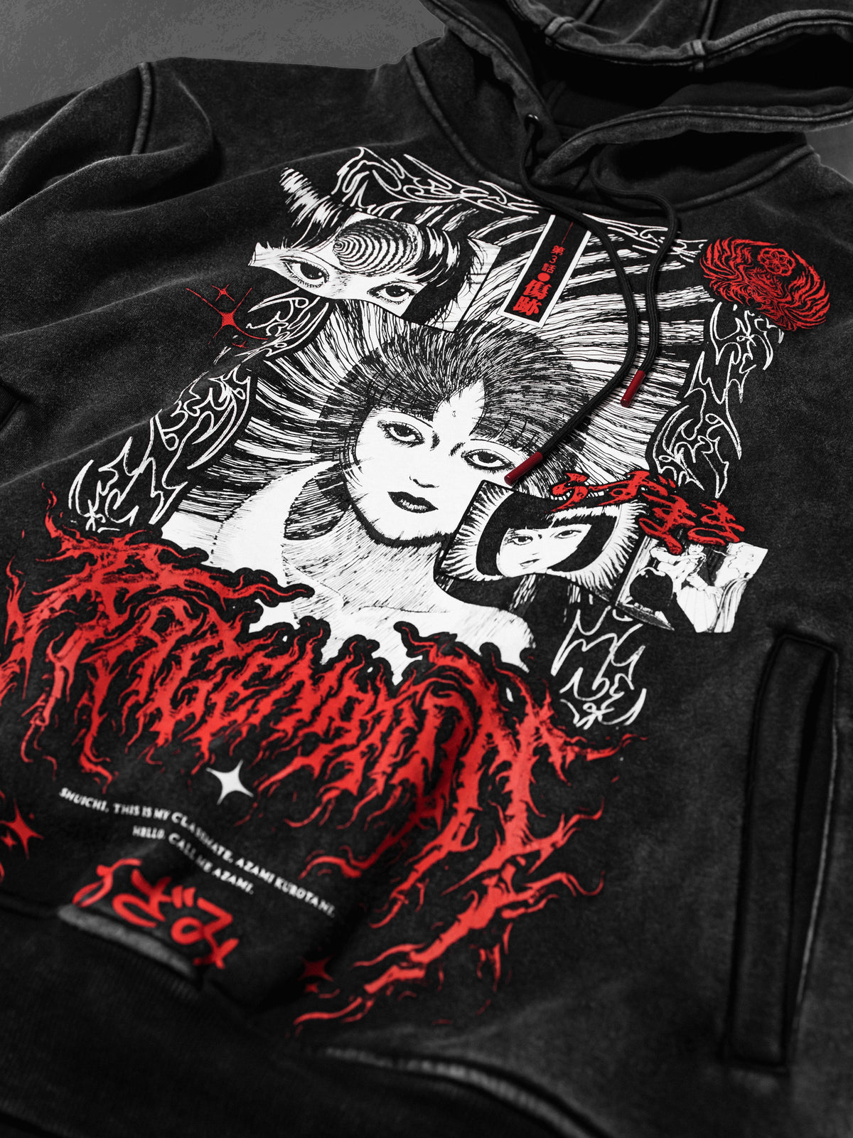 OFFICIAL UZUMAKI ✦ AZAMI'S CURSE ✦ ACIDWASH ✦ Collectible Hoodie Hoodie 