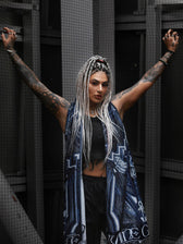 DIVINE GUIDANCE ✦ CYBER BLUE ✦ Reversible Festival Shawl Coming Soon 