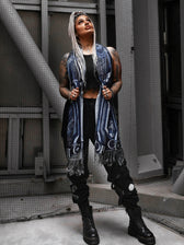 DIVINE GUIDANCE ✦ CYBER BLUE ✦ Reversible Festival Shawl Coming Soon 