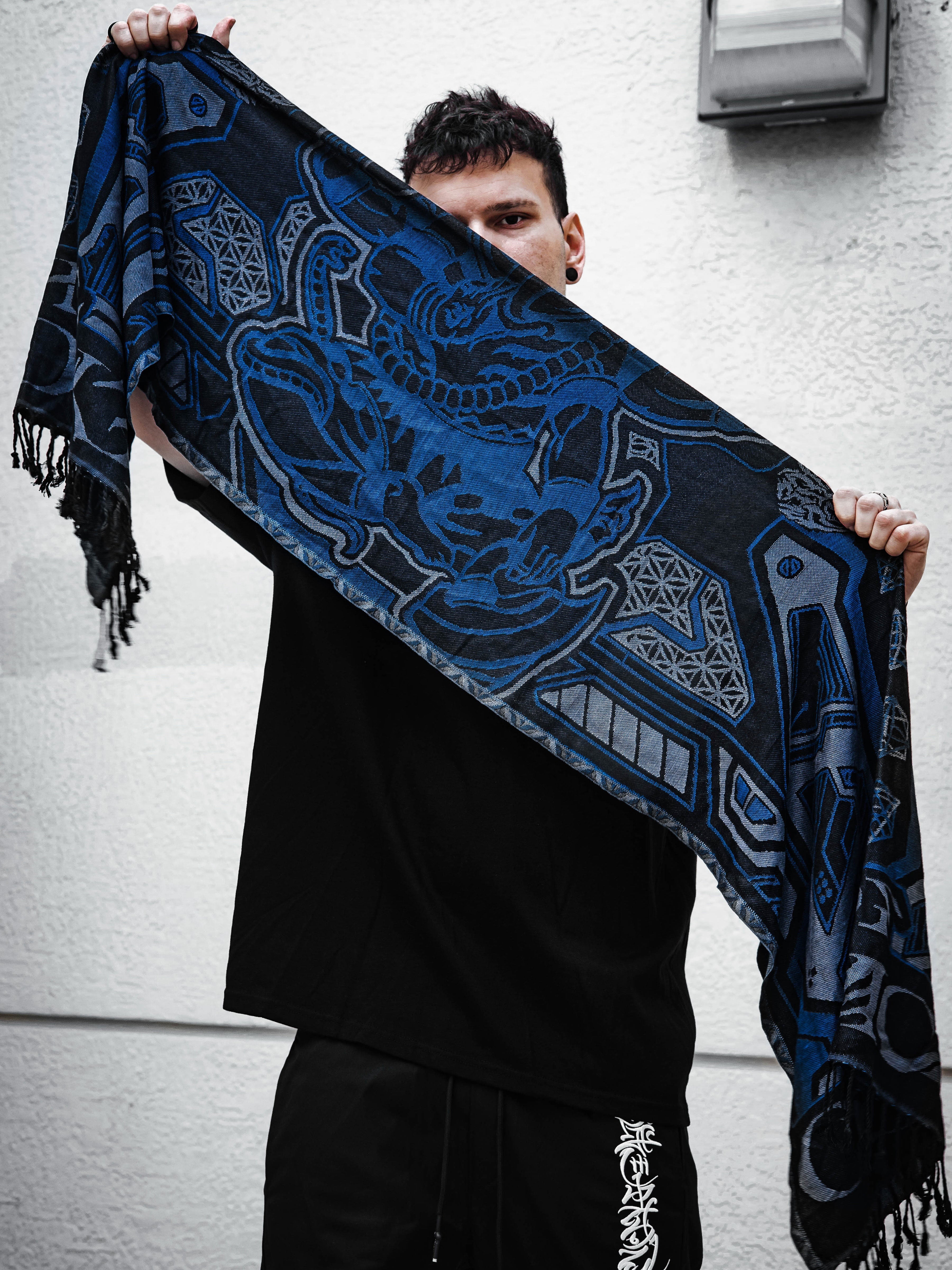 REMOVER OF OBSTACLES ✦ DEEP BLUE ✦ Festival Shawl Shawls 