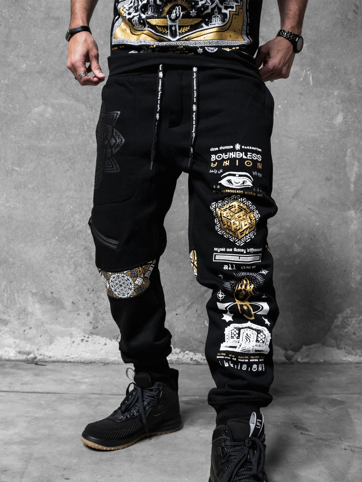 BOUNDLESS UNION ✦ GLENN THOMSON x RNA ✦ Hidden Pocket Unisex Joggers Joggers 