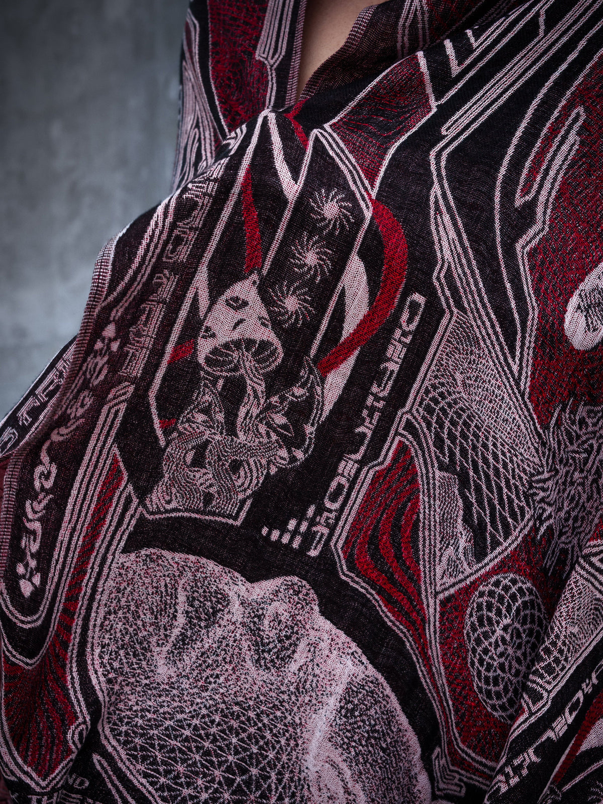 RESTOCKED ✦ GOLDEN TEACHERS V1 • RUBY • UV-Reactive Festival Shawl/Scarf Shawl 