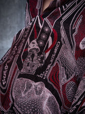 RESTOCKED ✦ GOLDEN TEACHERS V1 • RUBY • UV-Reactive Festival Shawl/Scarf Shawl 