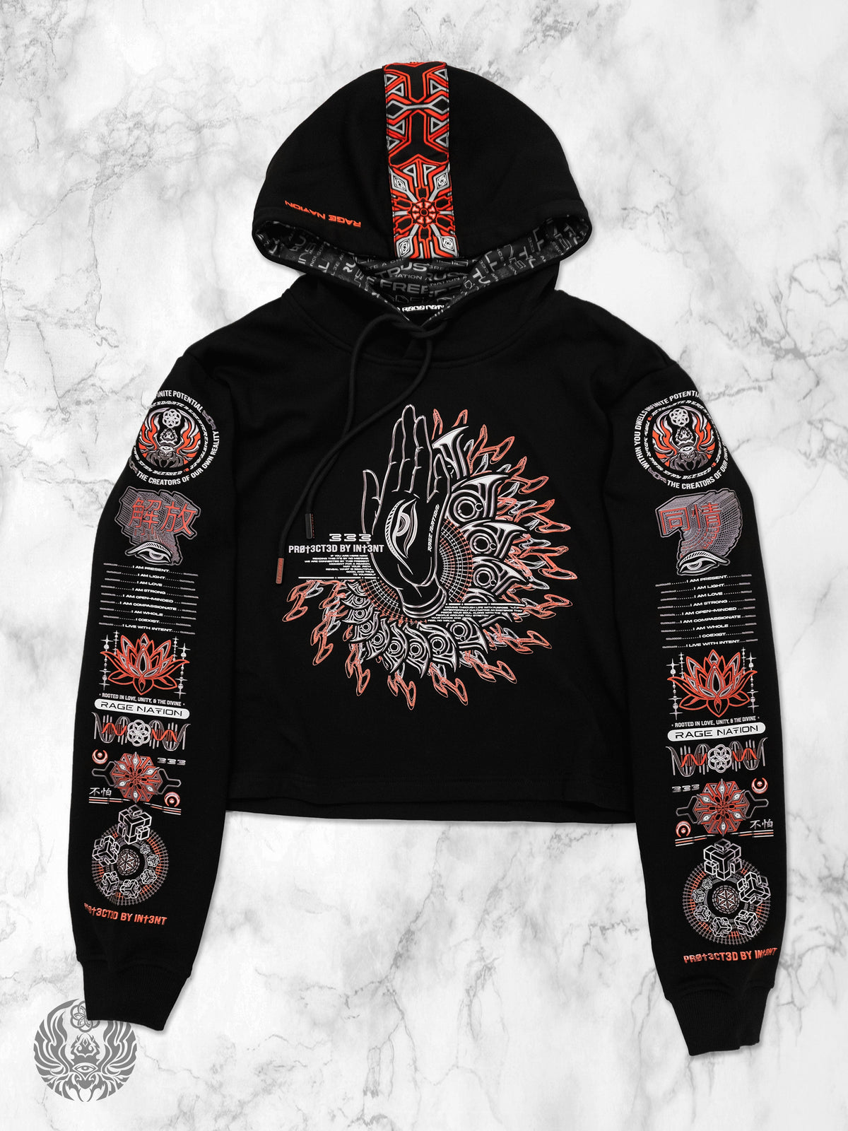 PRE-ORDER ✦ PROTECTED BY INTENT V1 ✦ Premium Cropped Hoodie Coming Soon 