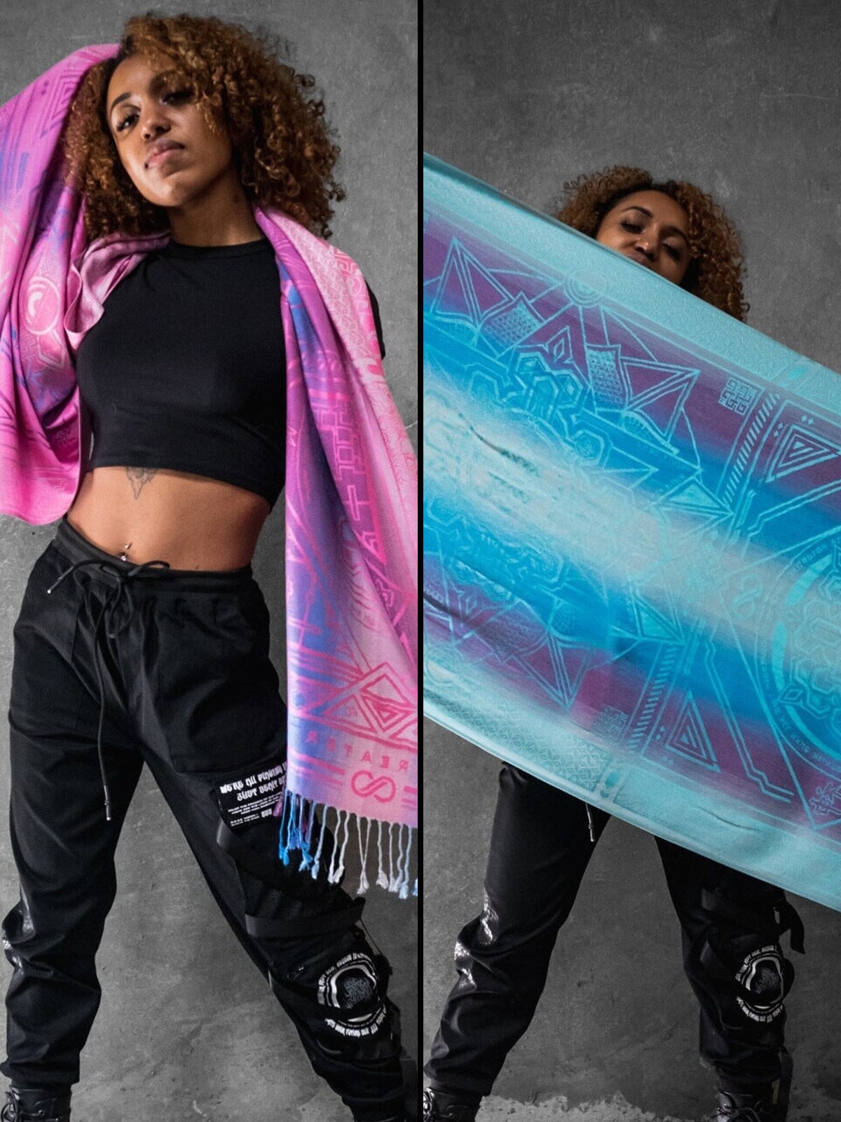 DHARMA DUO ✦ PINK DHARMA + TEAL DHARMA ✦ Festival Shawls 