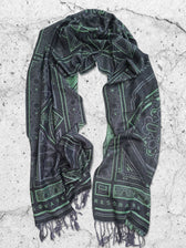 DHARMA V2 • Grey/Mint • AR Activated/UV Reactive • Festival Shawl/Scarf Shawls 