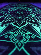 DHARMA V2 • Grey/Mint • AR Activated/UV Reactive • Festival Shawl/Scarf Shawls 