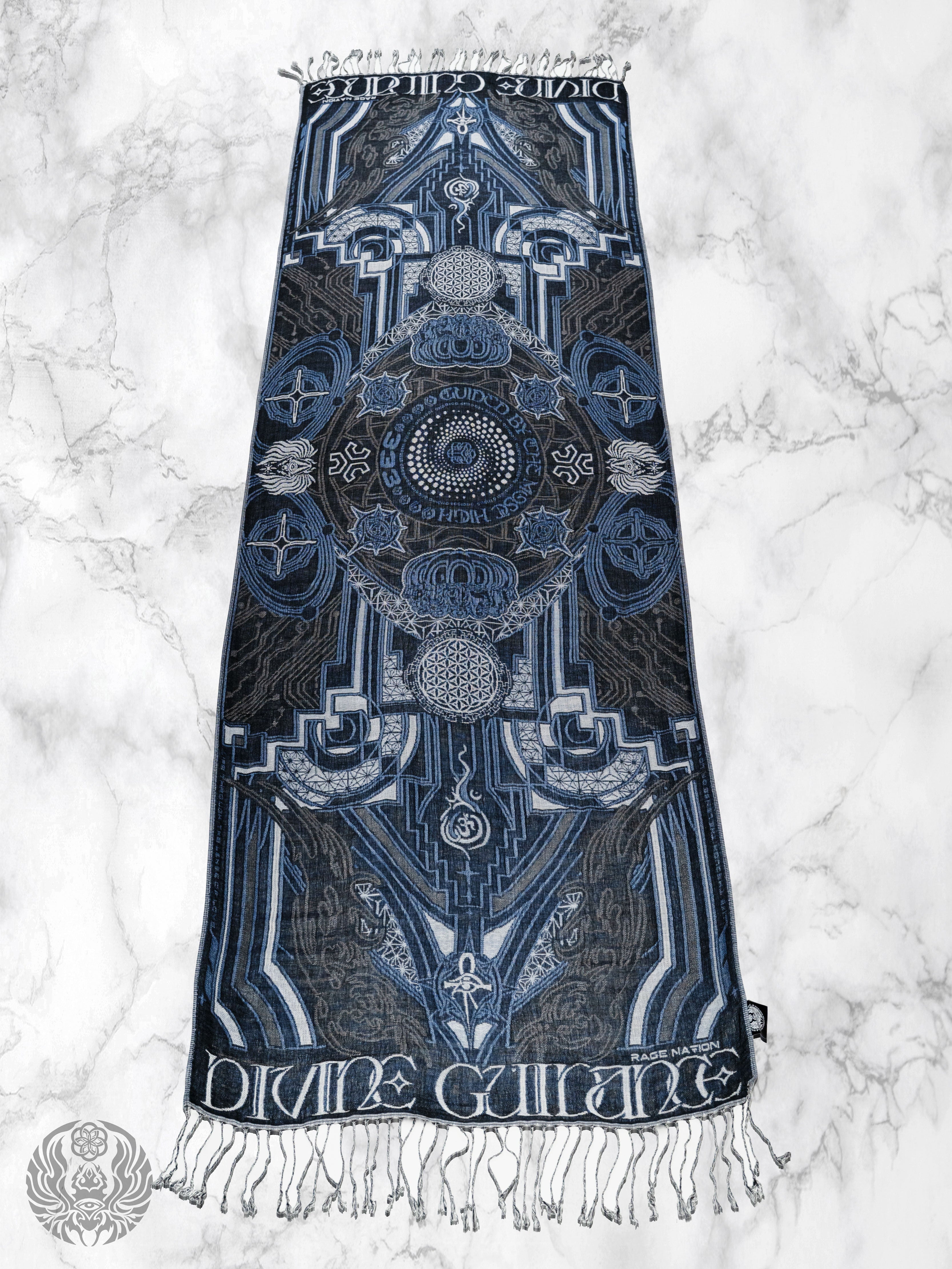 DIVINE GUIDANCE ✦ CYBER BLUE ✦ Reversible Festival Shawl Coming Soon 