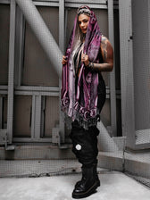 DIVINE GUIDANCE ✦ UV-REACTIVE PETAL PINK ✦ Reversible Festival Shawl Shawl 