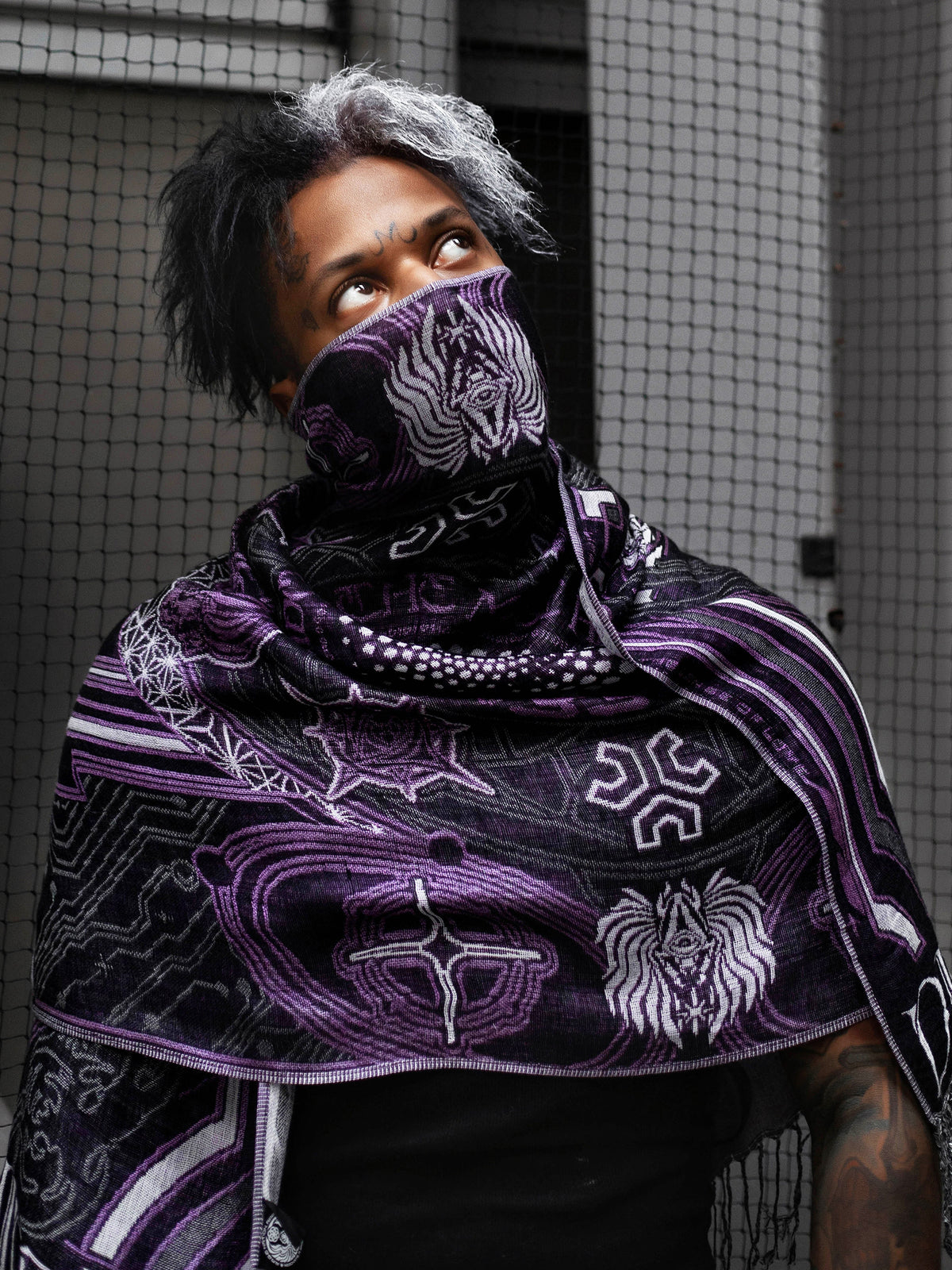 DIVINE GUIDANCE ✦ VELVET VIOLET ✦ Reversible Festival Shawl Shawl 