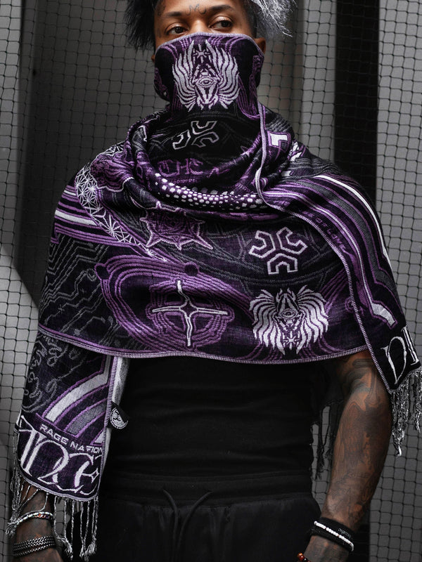 DIVINE GUIDANCE ✦ VELVET VIOLET ✦ Reversible Festival Shawl Shawl 