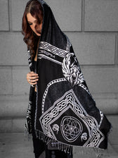 DREAM AWAKE V2 • BLACK/WHITE • 8 Year Anniversary Shawl Shawls 