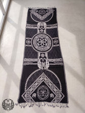 DREAM AWAKE V2 • BLACK/WHITE • Anniversary Reversible Festival Shawl Shawls 