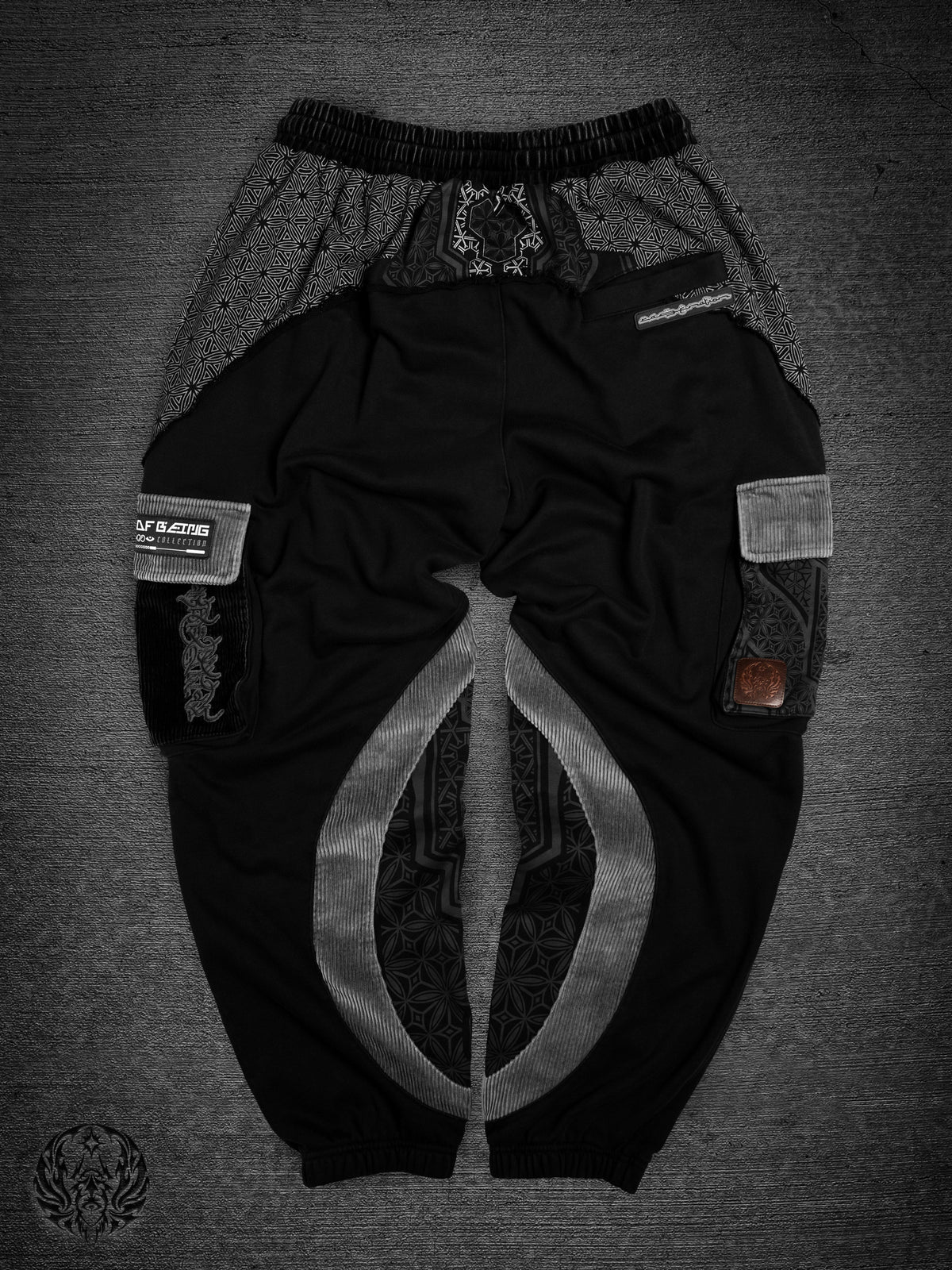 GEOMETRY OF BEING ✦ Black/Gray ✦ Corduroy Flow Joggers Joggers 