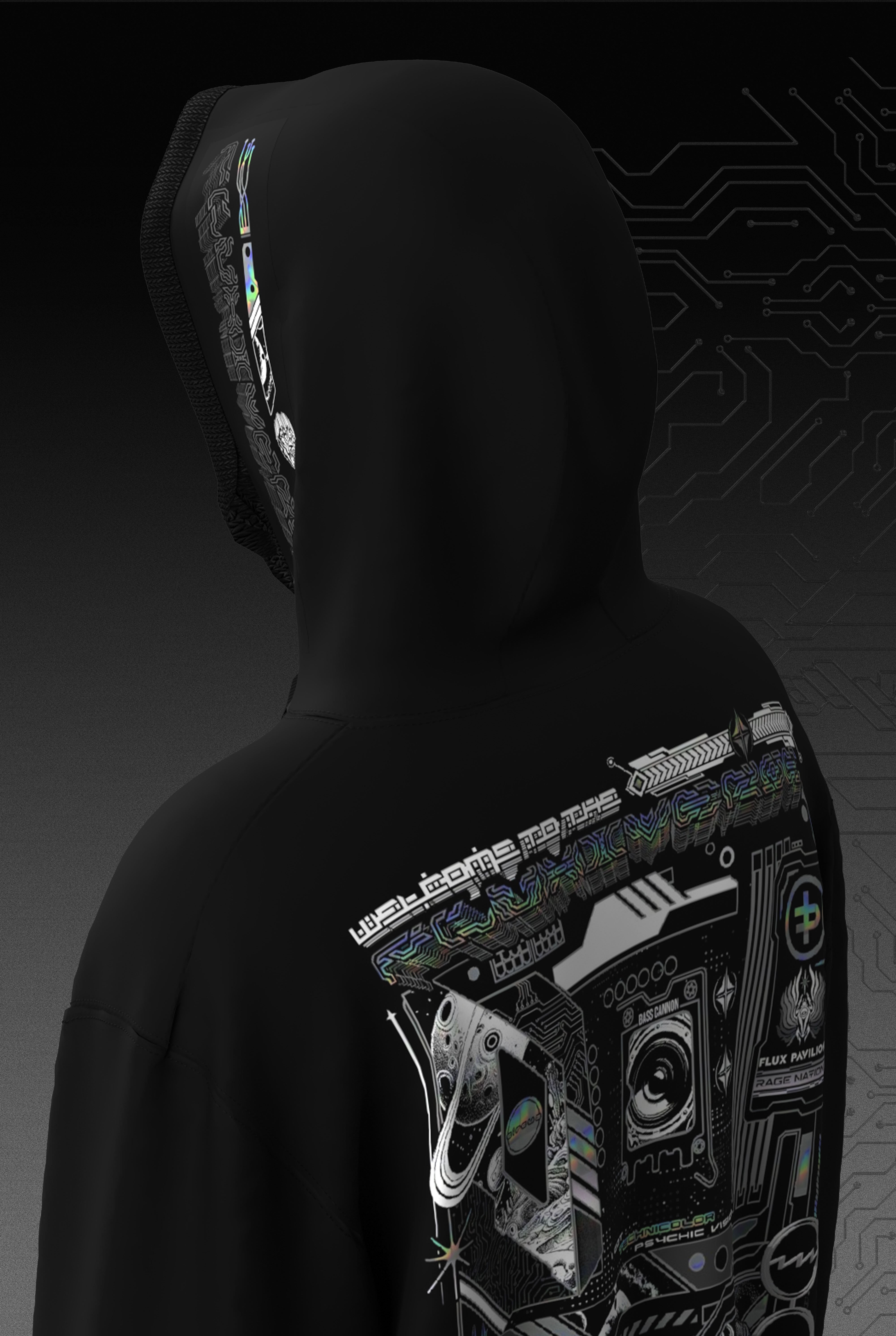 FLUXIVERSE ✦ RAGE NATION × FLUX PAVILION ✦ FOIL PRINT PREMIUM HOODIE Hoodie 