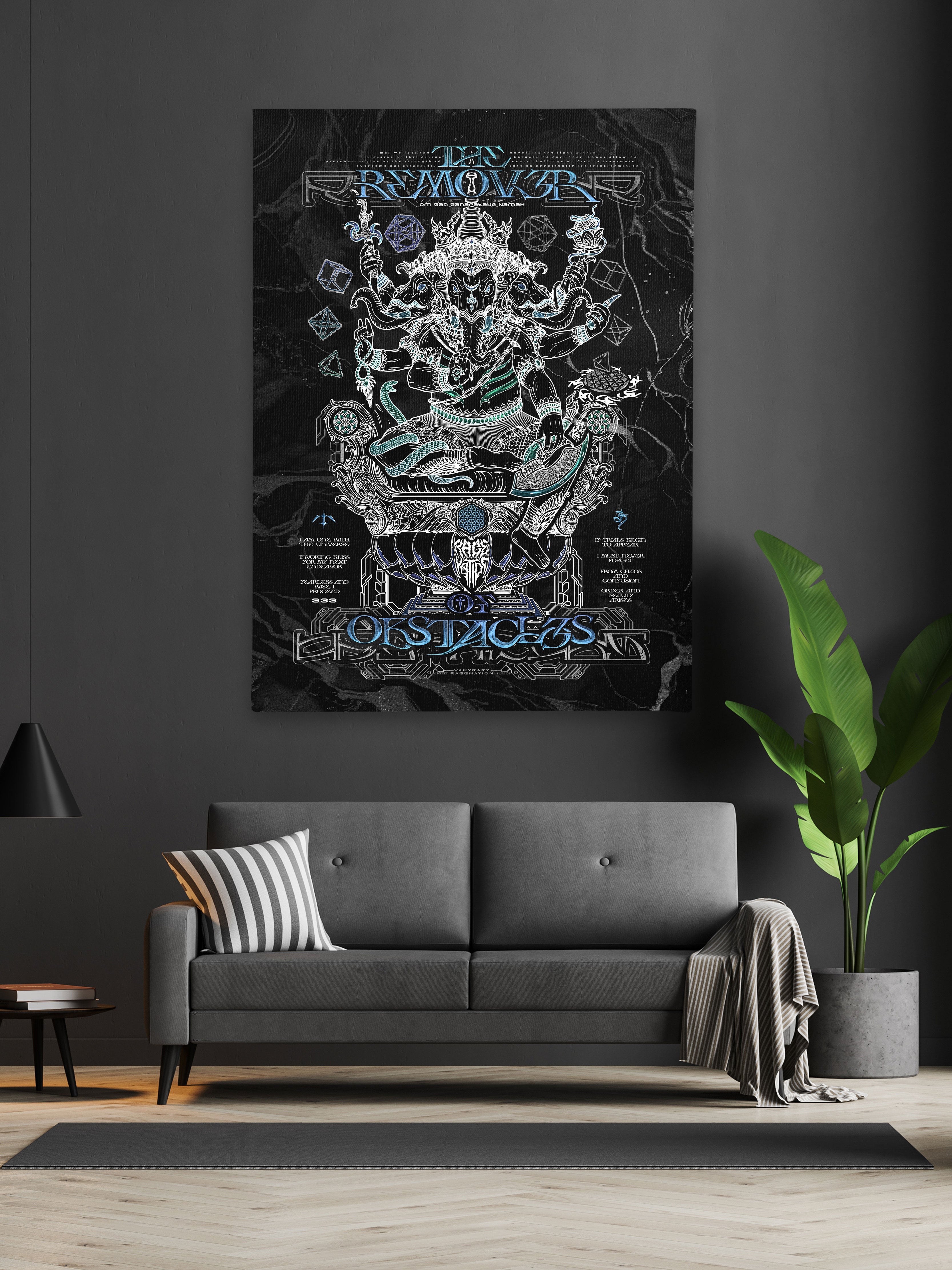 REMOVER OF OBSTACLES ✦ V1 ✦ RAGE NATION ✦ Limited Edition Canvas Canvas 