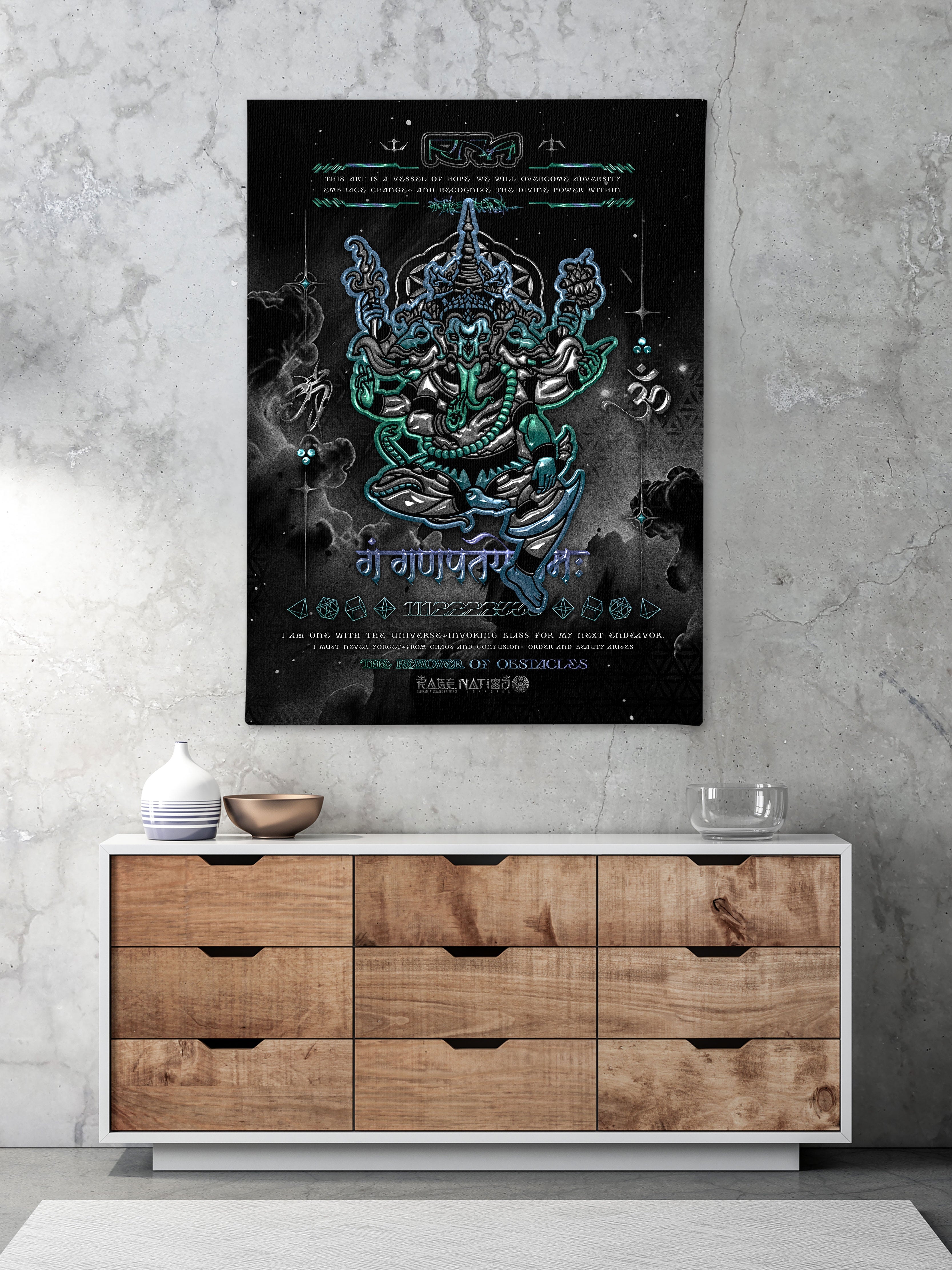 REMOVER OF OBSTACLES ✦ V3 ✦ RAGE NATION ✦ Limited Edition Canvas Canvas 