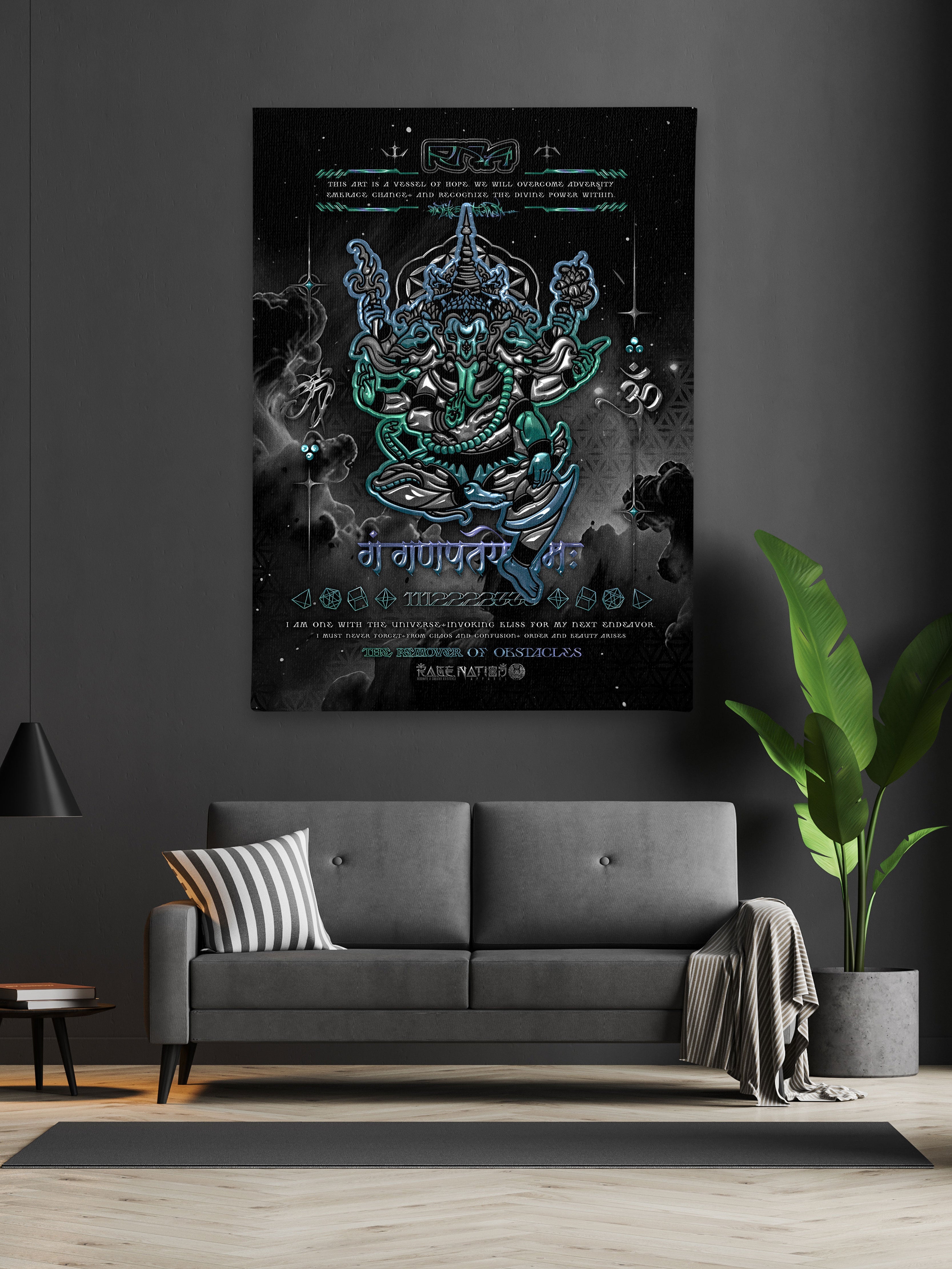 REMOVER OF OBSTACLES ✦ V3 ✦ RAGE NATION ✦ Limited Edition Canvas Canvas 