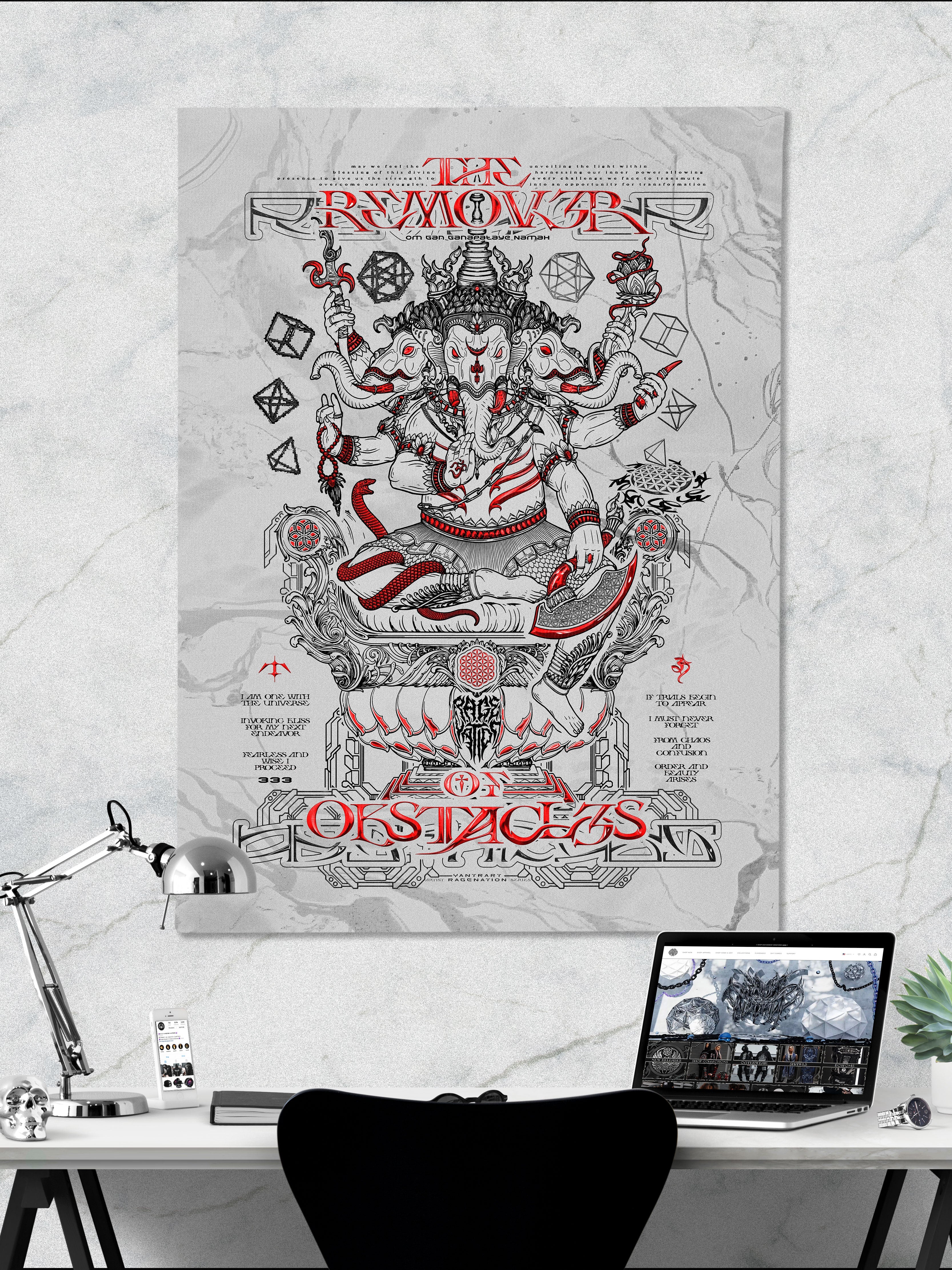 REMOVER OF OBSTACLES ✦ V2 ✦ RAGE NATION ✦ Limited Edition Canvas Canvas 