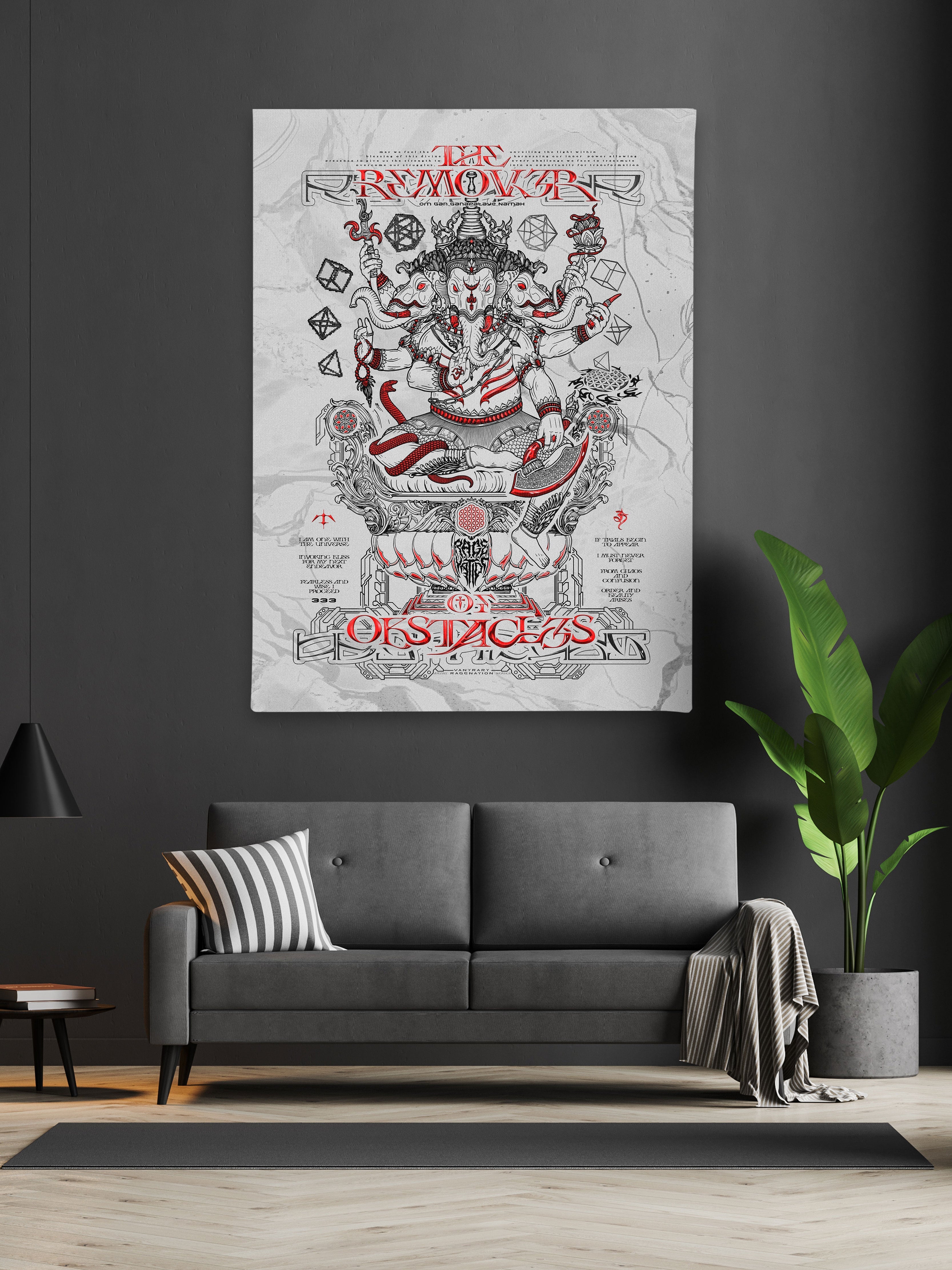 REMOVER OF OBSTACLES ✦ V2 ✦ RAGE NATION ✦ Limited Edition Canvas Canvas 