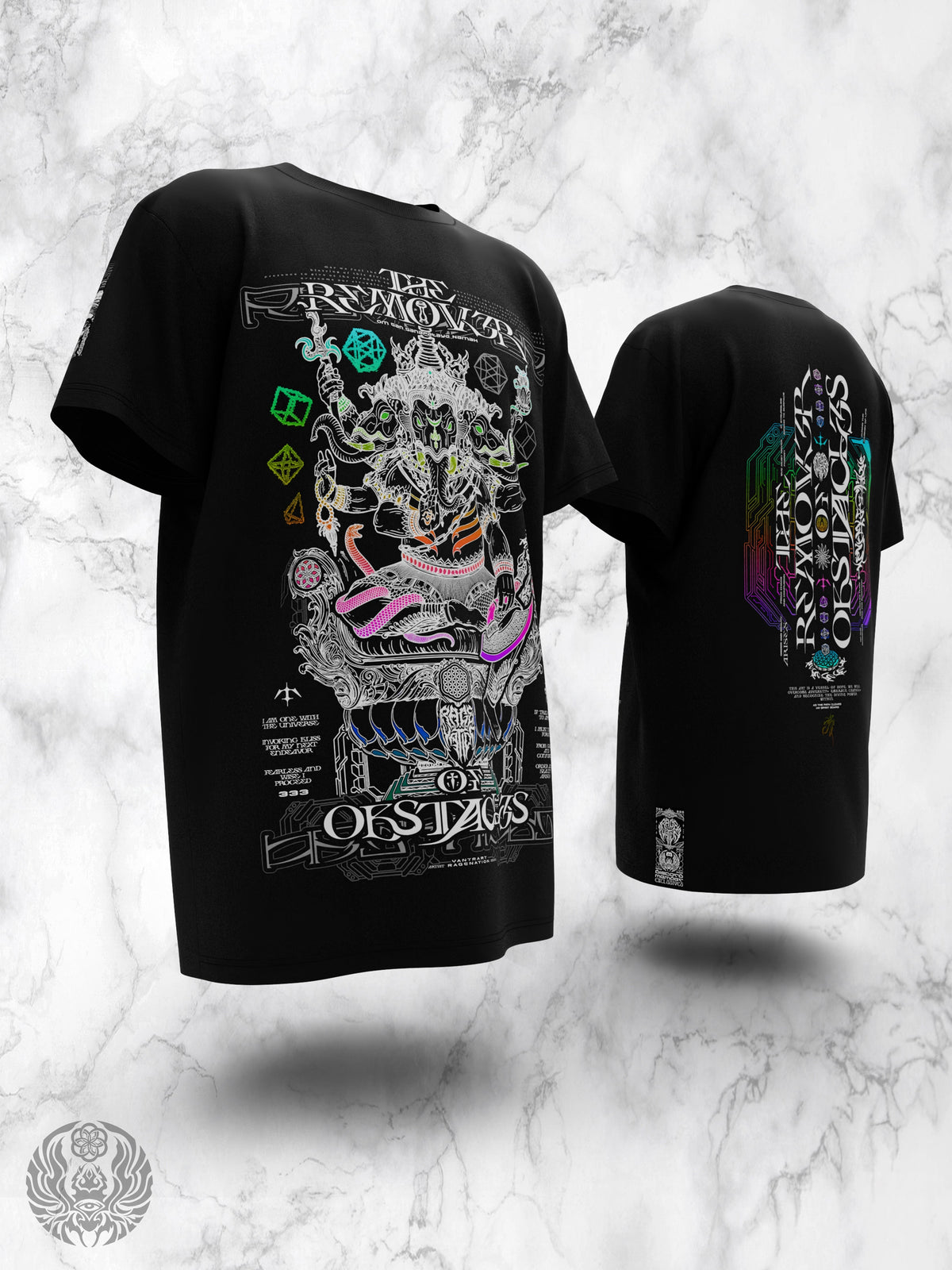 REMOVER OF OBSTACLES V2 ✦ SPECTRUM FOIL ✦ Oversized Premium T-shirt T-Shirt 