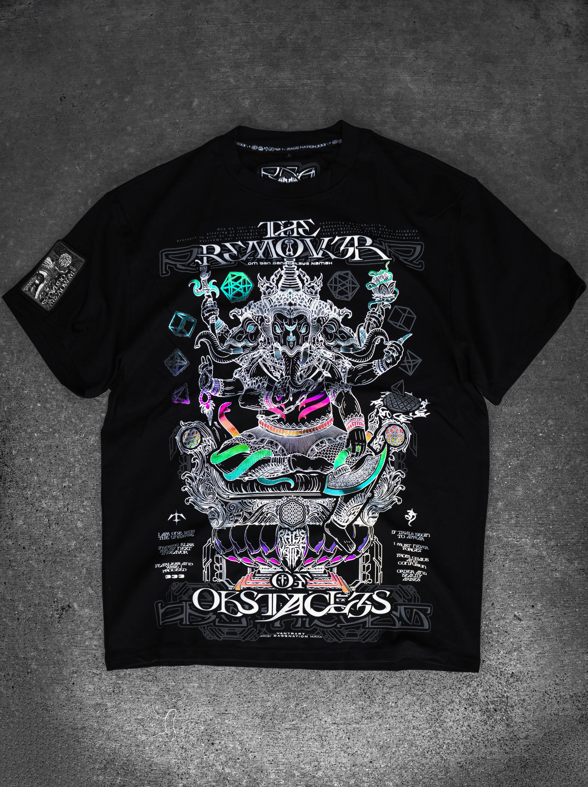 REMOVER OF OBSTACLES V2 ✦ SPECTRUM FOIL ✦ Oversized Premium T-shirt T-Shirt 