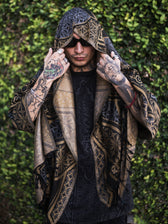 GEOMETRY OF BEING ✦ Gold/Silver ✦ Festival Shawl Shawls 