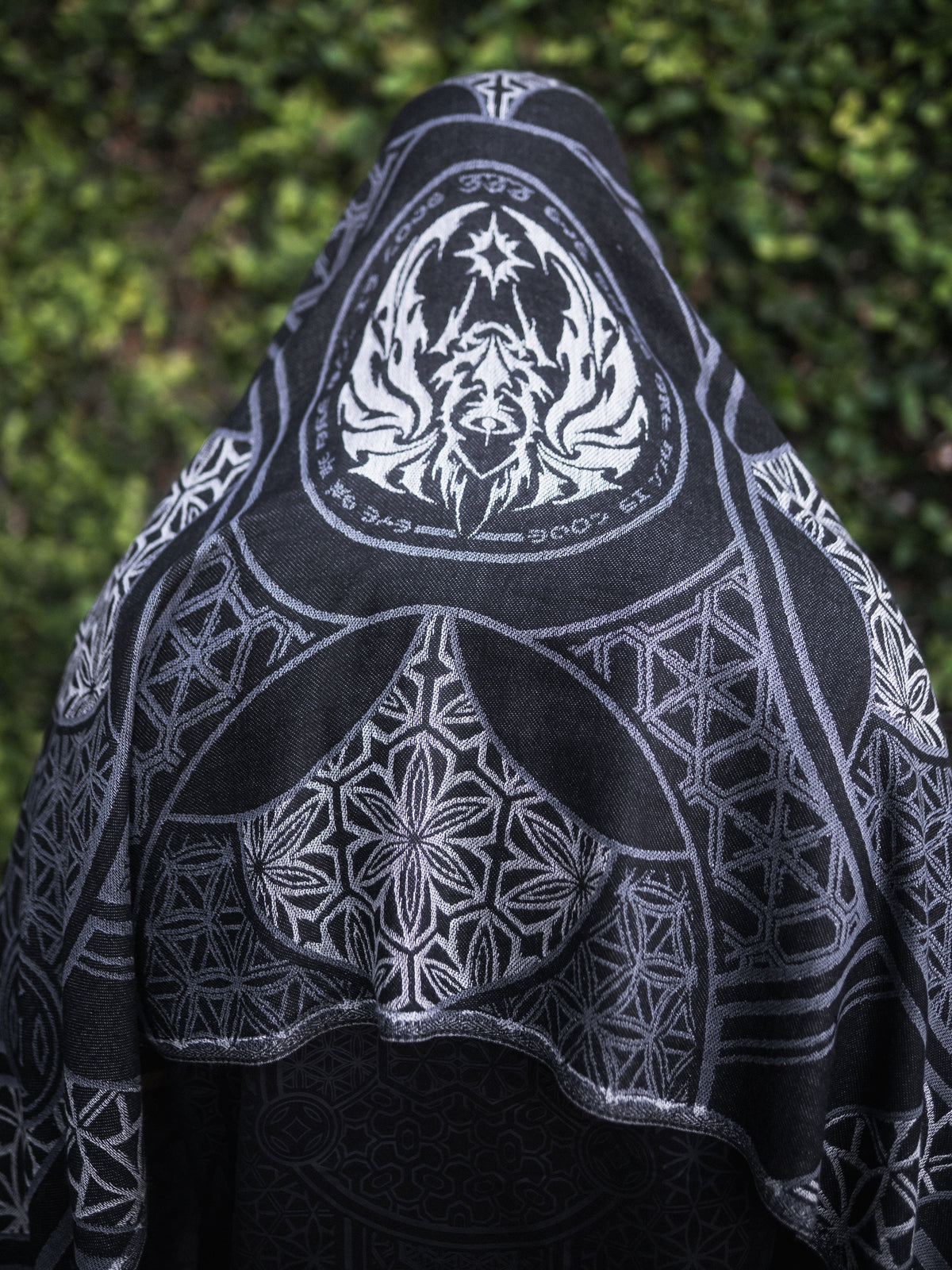 GEOMETRY OF BEING ✦ Dark Grey Festival Shawl Shawls 