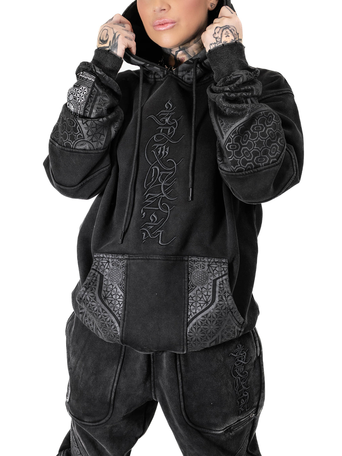 GEOMETRY OF BEING ✦ Premium Stonewash Hoodie Hoodie 