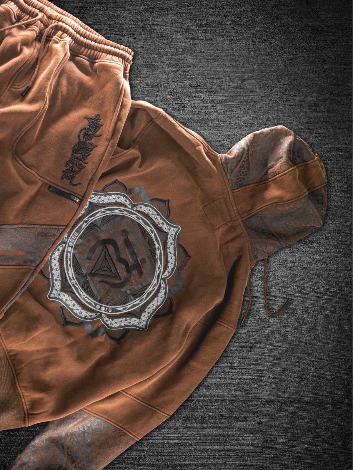 GEOMETRY OF BEING V2 ✦ Premium Stonewash Hoodie Hoodie 