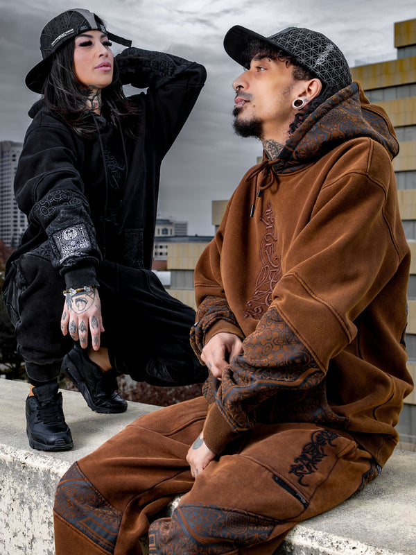 GEOMETRY OF BEING V2 ✦ Premium Stonewash Hoodie Hoodie 