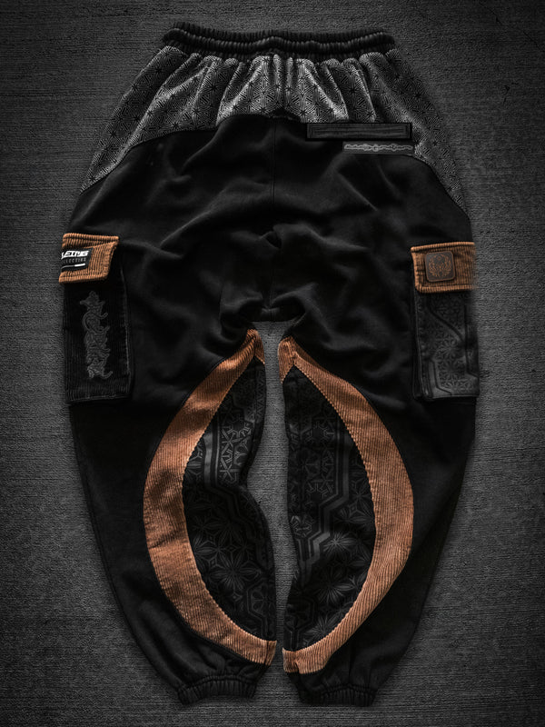 COMING SOON ✦ GEOMETRY OF BEING ✦ Tan/Black ✦ Corduroy Flow Joggers Joggers 