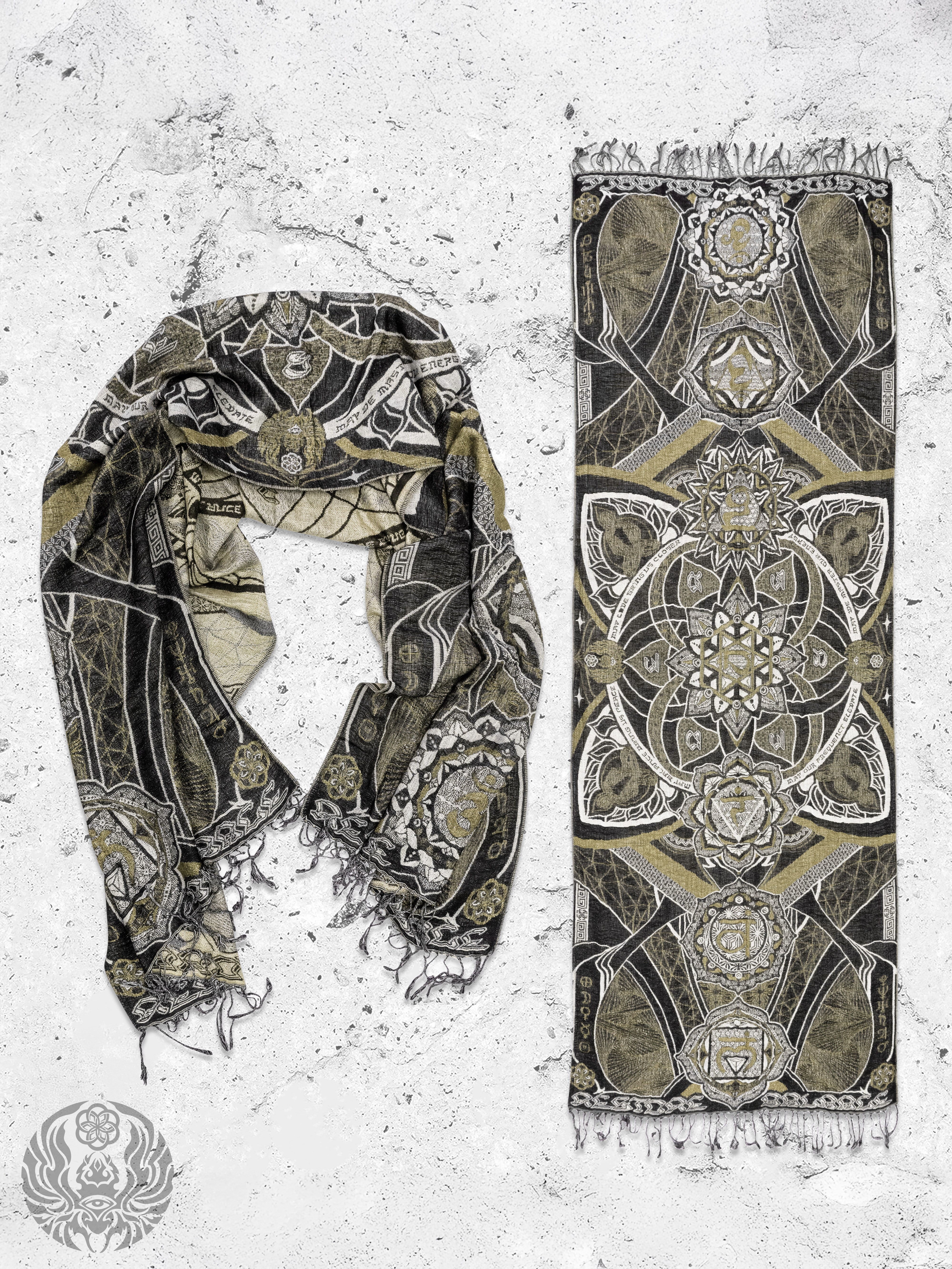 HARMONY HEALS • GOLD • Festival Shawl/Scarf NEW Shawl 