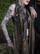 GEOMETRY OF BEING ✦ Gold/Silver ✦ Festival Shawl Shawls 